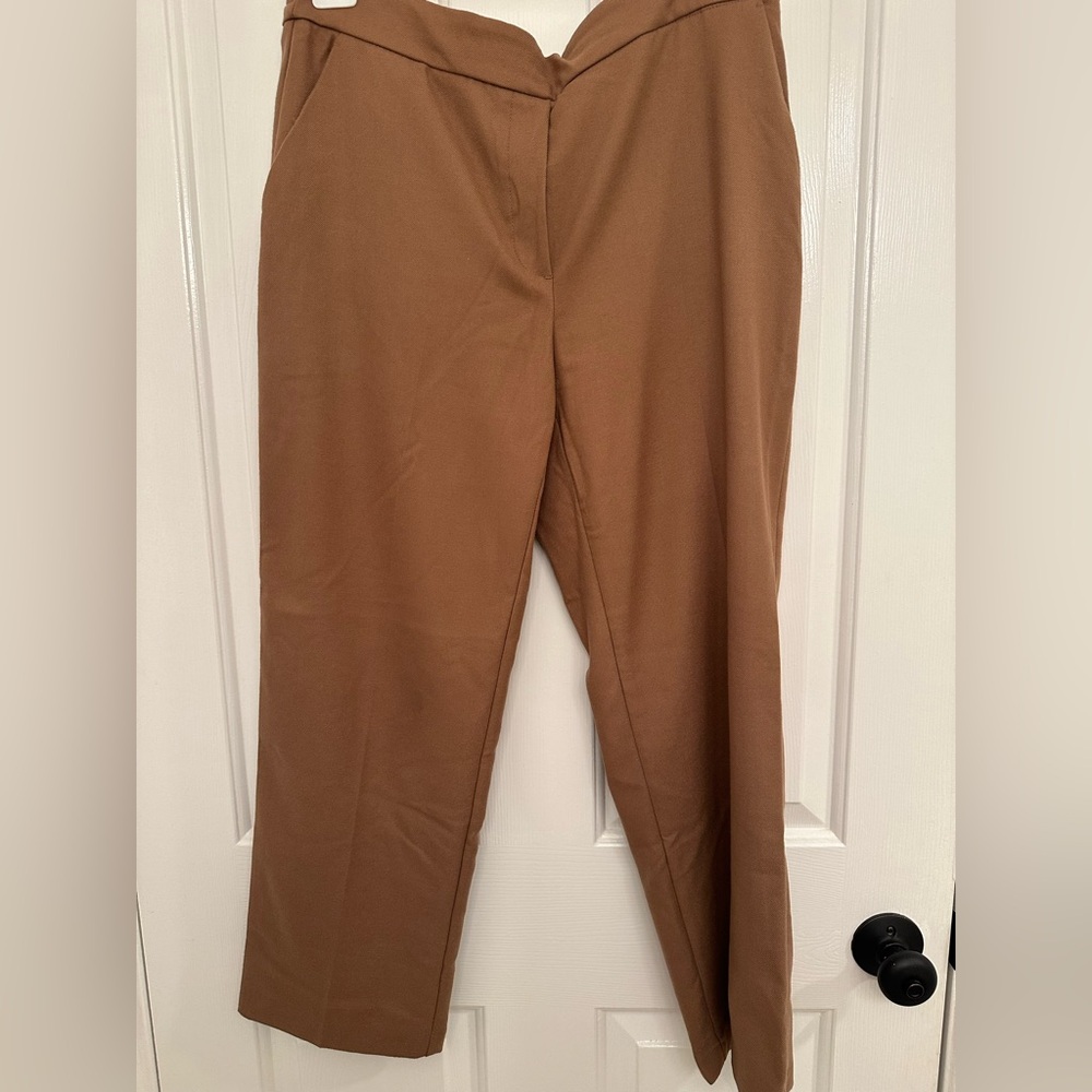 Zara Brown Camel Classic Trousers